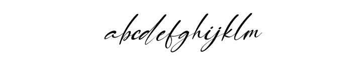 Orange Signature Italic Font LOWERCASE