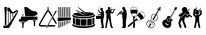 Orchestra Icons Font UPPERCASE