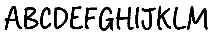 Ordinary Letter Font UPPERCASE
