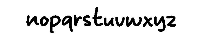 Ordinary Letter Font LOWERCASE