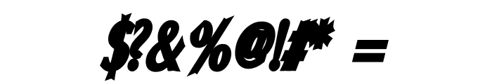 Oregon LDO Condensed Black Oblique Font OTHER CHARS