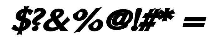 Oregon LDO Extended Black Oblique Font OTHER CHARS