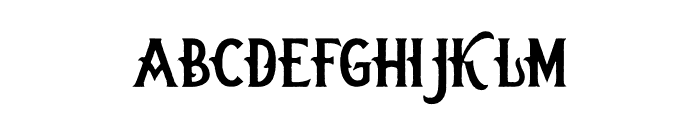Oregon Rough Font LOWERCASE