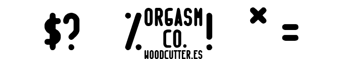 Orgasm Co. Font OTHER CHARS