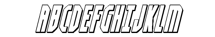 Orion Prime 3D Italic Font UPPERCASE