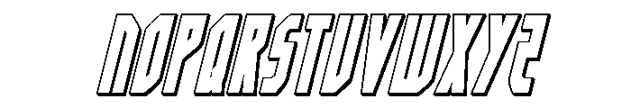 Orion Prime 3D Italic Font UPPERCASE