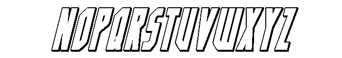 Orion Prime 3D Italic Font LOWERCASE