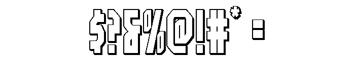 Orion Prime 3D Font OTHER CHARS