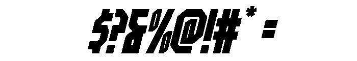 Orion Prime Expanded Italic Font OTHER CHARS
