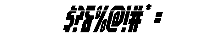 Orion Prime Laser Italic Font OTHER CHARS