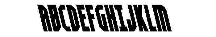 Orion Prime Spaced Leftalic Font UPPERCASE