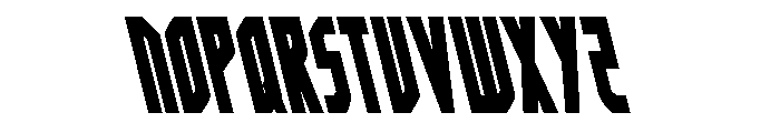 Orion Prime Spaced Leftalic Font UPPERCASE