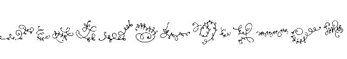 Ornament Handrawn Font UPPERCASE