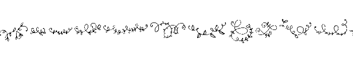 Ornament Handrawn Font UPPERCASE