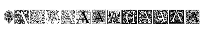 Ornamental Initials A Font UPPERCASE