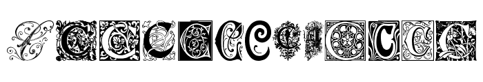 Ornamental Initials C Font UPPERCASE