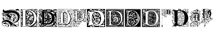 Ornamental Initials D Font UPPERCASE