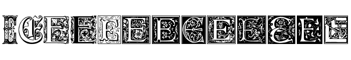 Ornamental Initials E Font UPPERCASE