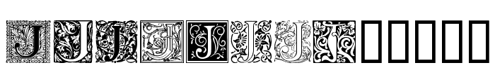 Ornamental Initials J Font UPPERCASE