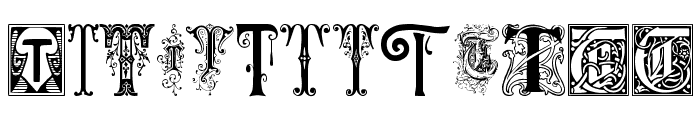 Ornamental Initials T Font UPPERCASE