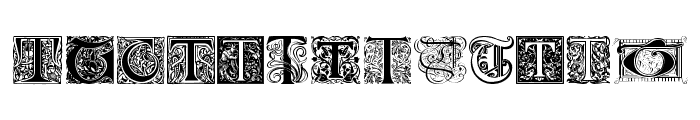 Ornamental Initials T Font UPPERCASE