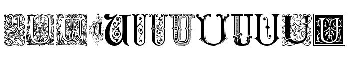 Ornamental Initials U Font UPPERCASE