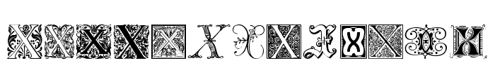 Ornamental Initials X Font UPPERCASE