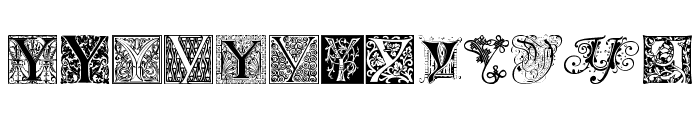 Ornamental Initials Y Font UPPERCASE