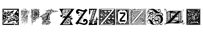 Ornamental Initials Z Font UPPERCASE