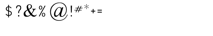 Or Light Font OTHER CHARS