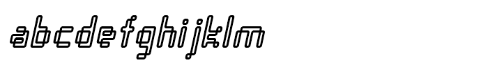 Orgasmia Threesixty Outline Italic Font LOWERCASE