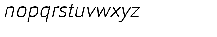 Orgon ExtraLight Italic Font LOWERCASE