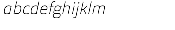 Orgon Thin Italic Font LOWERCASE