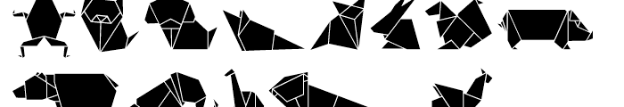 OrigamiBats Font UPPERCASE