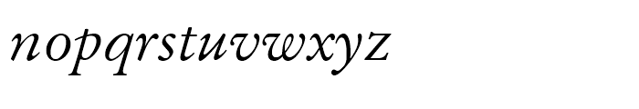 Original Garamond Italic Font LOWERCASE