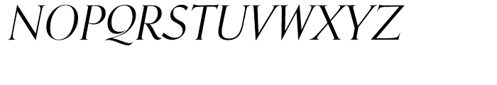 Orpheus Italic Font UPPERCASE