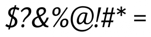 Orbi Sans Italic Font OTHER CHARS