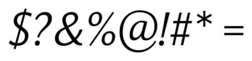 Orbi Sans Light Italic Font OTHER CHARS