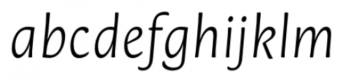 Orenga Light Italic Font LOWERCASE