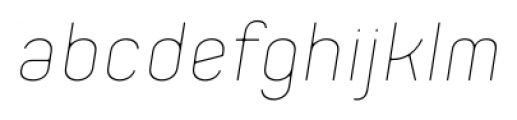 Orev Edge Extra Light Italic Font LOWERCASE
