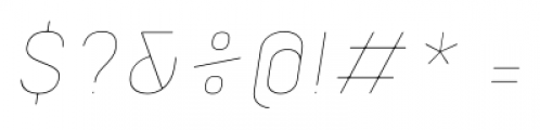 Orev Edge Thin Italic Font OTHER CHARS
