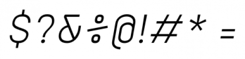 Orev SemiLight Italic Font OTHER CHARS