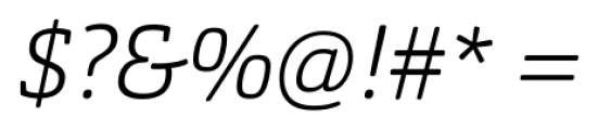 Orgon Slab ExtraLight Italic Font OTHER CHARS