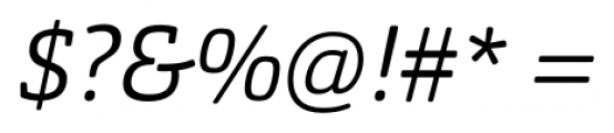 Orgon Slab Light Italic Font OTHER CHARS