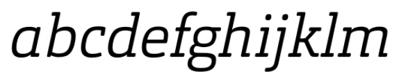 Orgon Slab Light Italic Font LOWERCASE