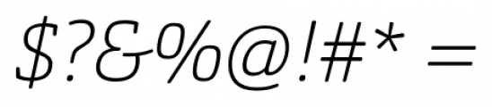 Orgon Slab Thin Italic Font OTHER CHARS