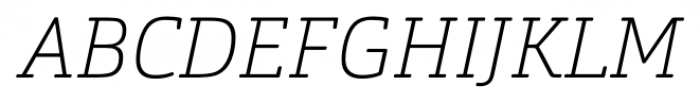 Orgon Slab Thin Italic Font UPPERCASE