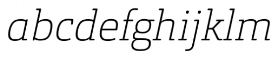 Orgon Slab Thin Italic Font LOWERCASE