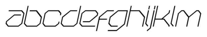 OricNeo Thin Italic Font LOWERCASE