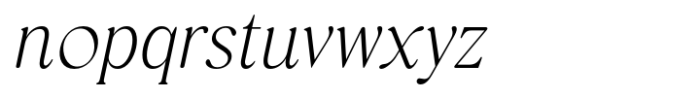 Orange Squash Pro Thin Italic Font LOWERCASE